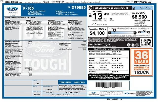 2013 Ford F-150 4WD SuperCrew 5-1/2 Ft Box SVT Raptor