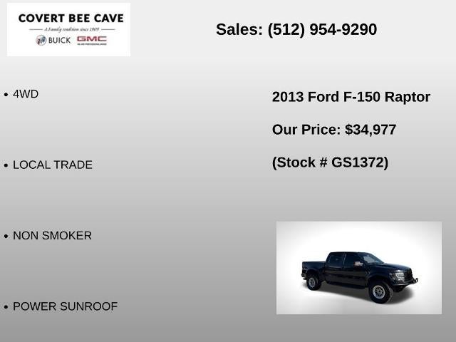 2013 Ford F-150 4WD SuperCrew 5-1/2 Ft Box SVT Raptor
