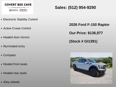 2026 Ford F-150 Raptor 4WD SuperCrew 5.5' Box