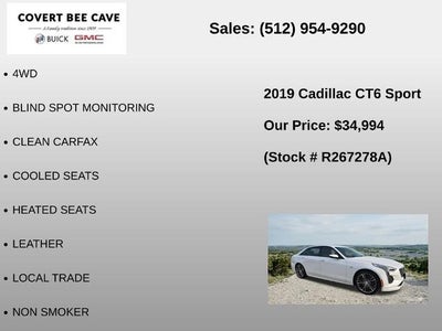 2019 Cadillac CT6 4dr Sdn 3.0L Turbo Sport AWD
