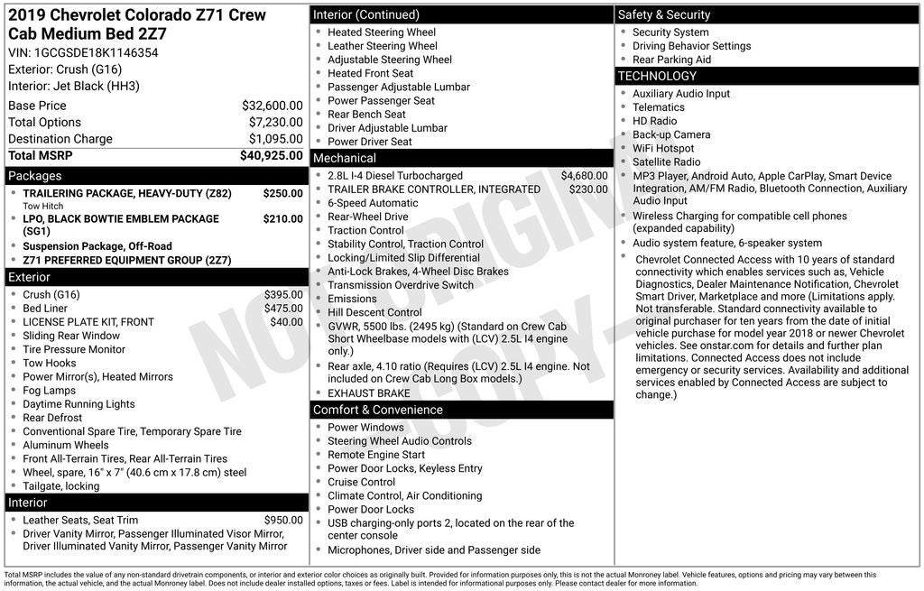 2019 Chevrolet Colorado Z71