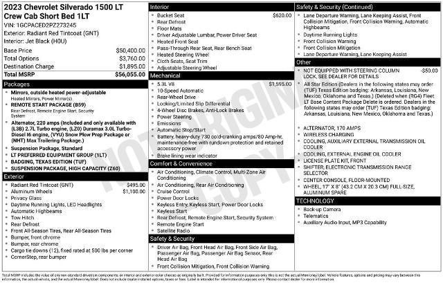 2023 Chevrolet Silverado 1500 Crew Cab Short Box 2-Wheel Drive LT