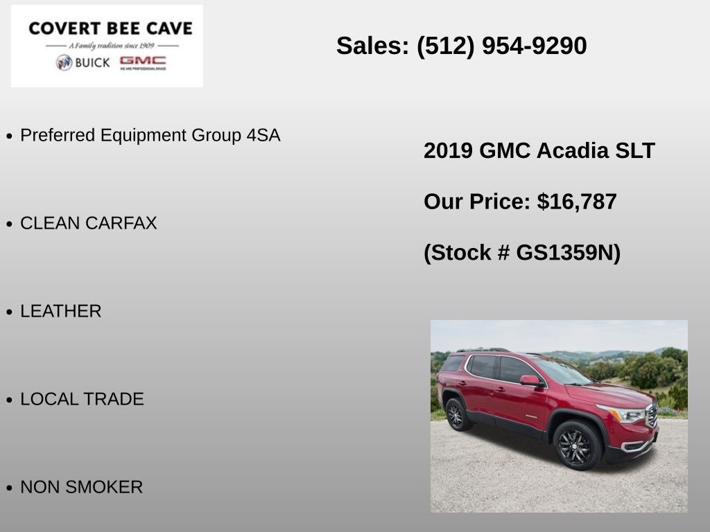 2019 GMC Acadia FWD SLT-1
