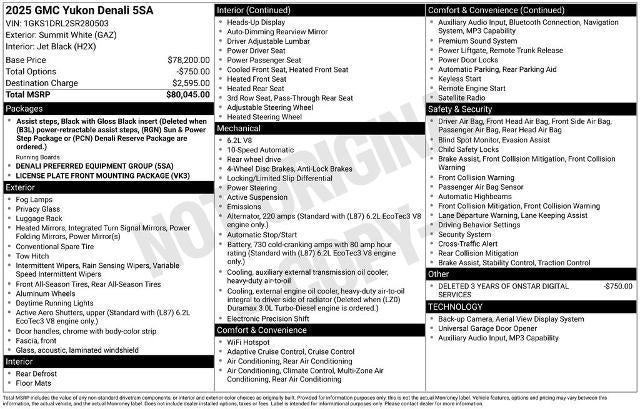 2025 GMC Yukon 2WD 4dr Denali