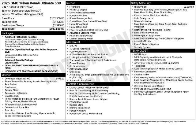 2025 GMC Yukon 4WD 4dr Denali Ultimate