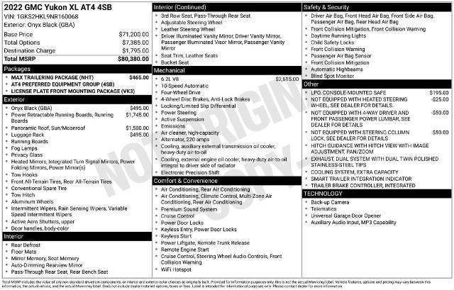 2022 GMC Yukon XL 4WD 4dr AT4