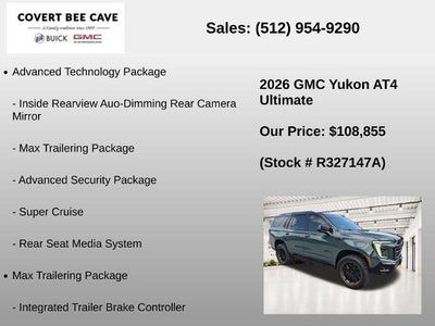 2026 GMC Yukon 4WD 4dr AT4 Ultimate