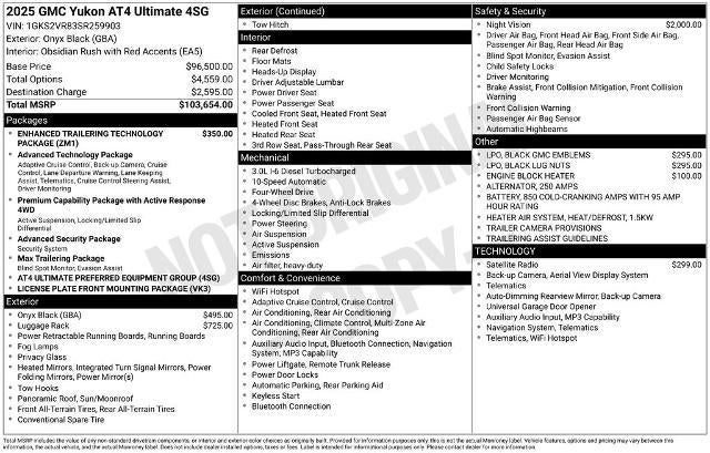 2025 GMC Yukon 4WD 4dr AT4 Ultimate