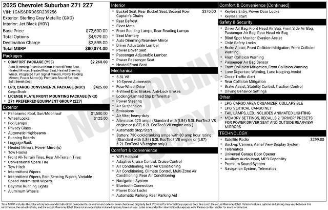 2025 Chevrolet Suburban 4WD Z71