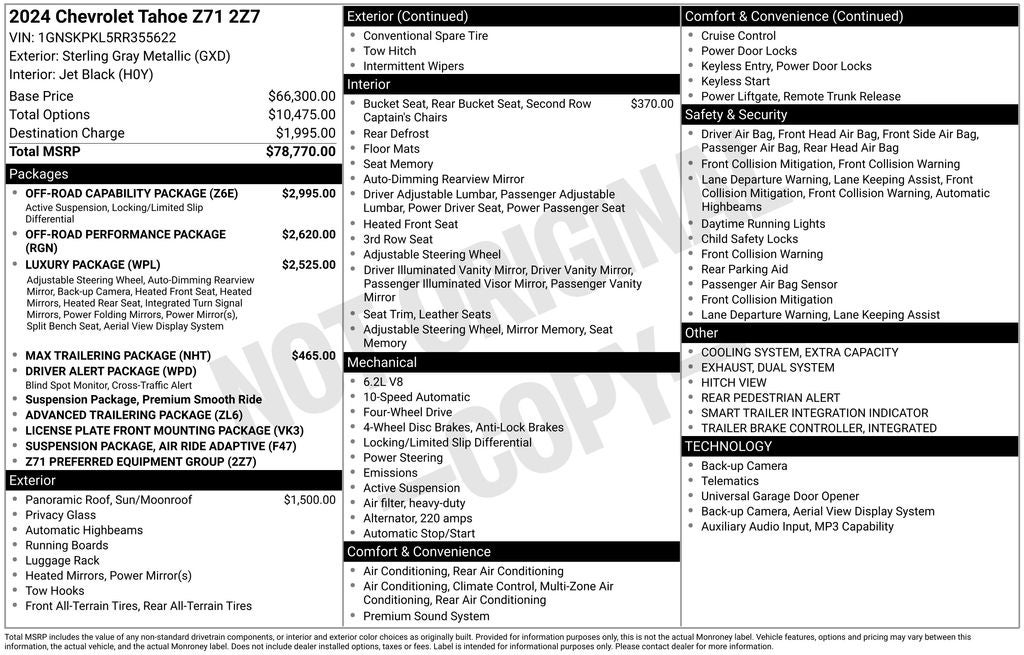 2024 Chevrolet Tahoe 4WD Z71