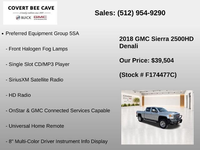 2018 GMC Sierra 2500 HD Crew Cab Standard Box 4-Wheel Drive Denali