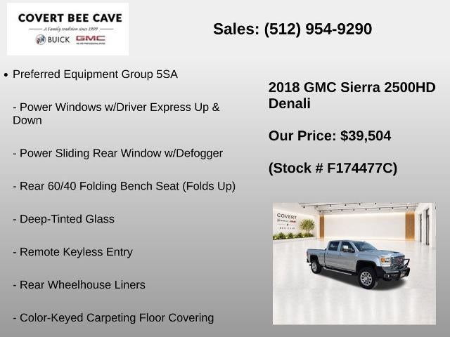 2018 GMC Sierra 2500 HD Crew Cab Standard Box 4-Wheel Drive Denali