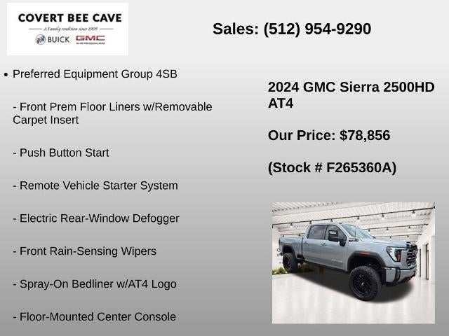 2024 GMC Sierra 2500 HD Crew Cab Standard Box 4-Wheel Drive AT4