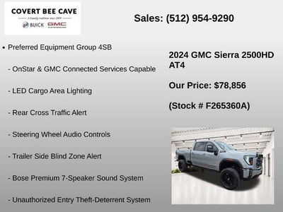2024 GMC Sierra 2500 HD Crew Cab Standard Box 4-Wheel Drive AT4