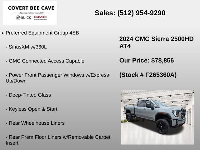 2024 GMC Sierra 2500 HD Crew Cab Standard Box 4-Wheel Drive AT4