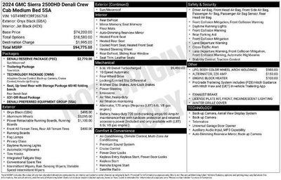 2024 GMC Sierra 2500 HD Crew Cab Standard Box 4-Wheel Drive Denali