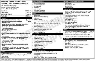 2024 GMC Sierra 2500 HD Crew Cab Standard Box 4-Wheel Drive Denali Ultimate