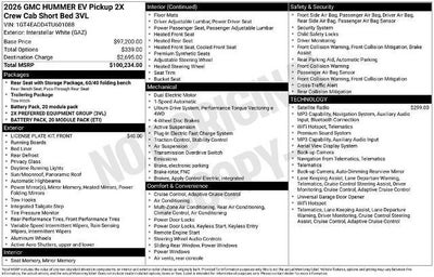 2026 GMC HUMMER EV Pickup e4WD Crew Cab 2X w/3VL