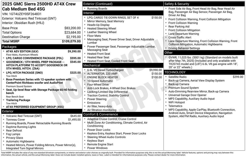 2025 GMC Sierra 2500HD AT4X AEV