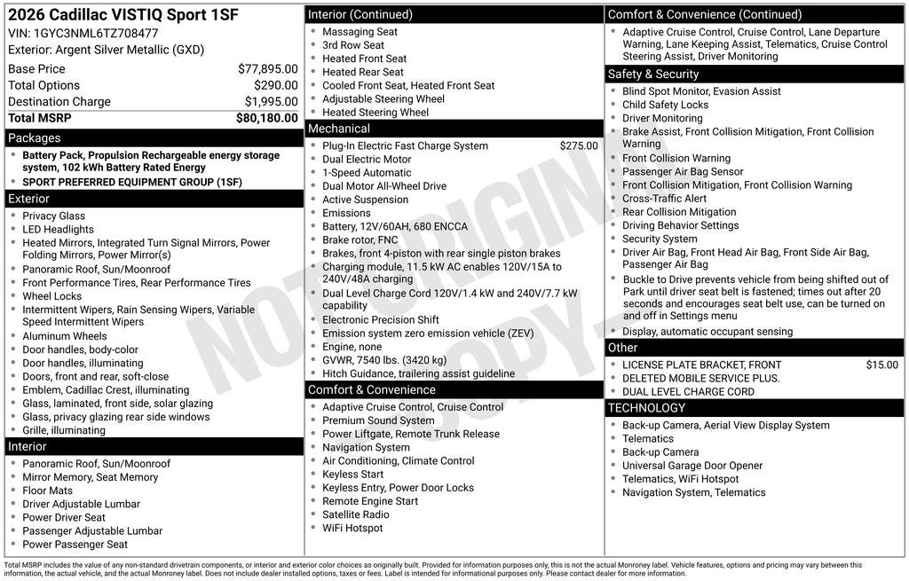 2026 Cadillac VISTIQ Sport