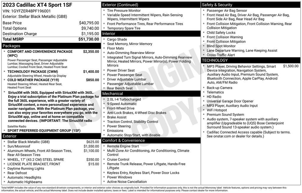 2023 Cadillac XT4 Sport