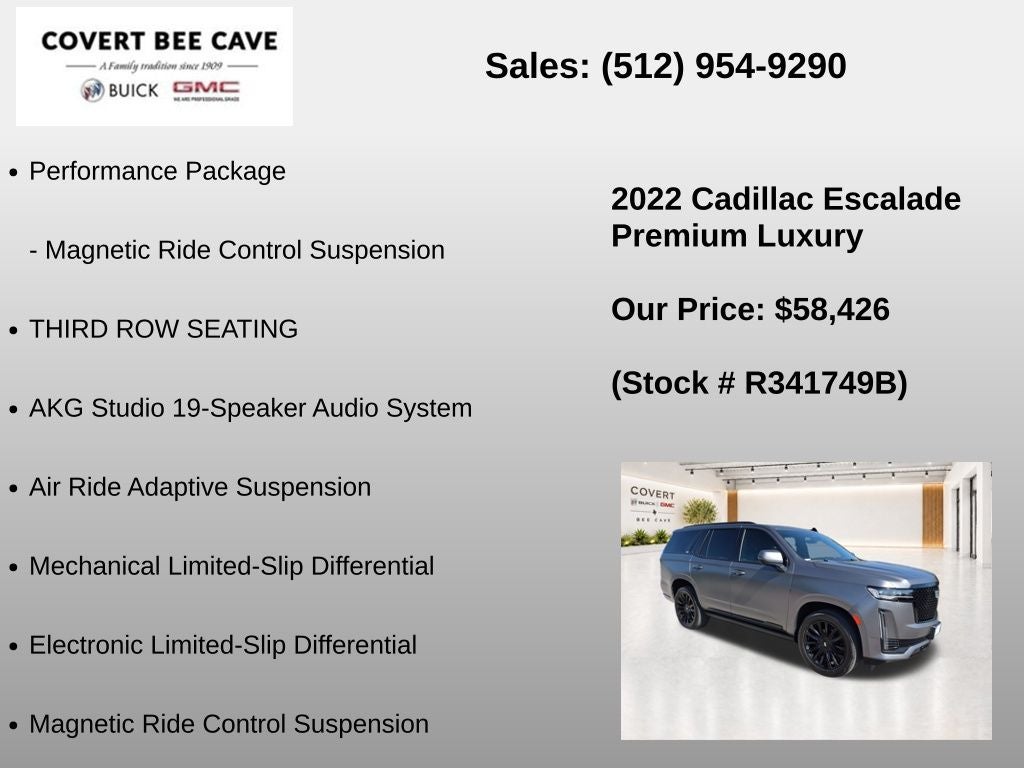 2022 Cadillac Escalade Premium Luxury