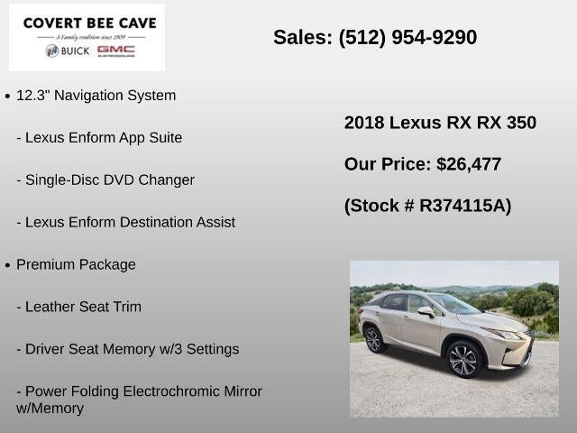 2018 Lexus RX 350 FWD