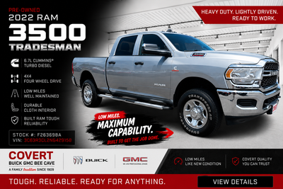 2022 RAM 3500 Tradesman 4x4 Crew Cab 6'4" Box