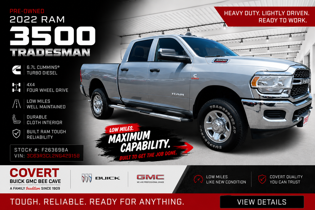 2022 RAM 3500 Tradesman 4x4 Crew Cab 6'4" Box