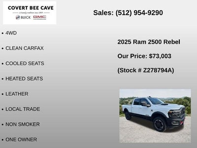 2025 RAM 2500 Rebel 4x4 Crew Cab 6'4" Box
