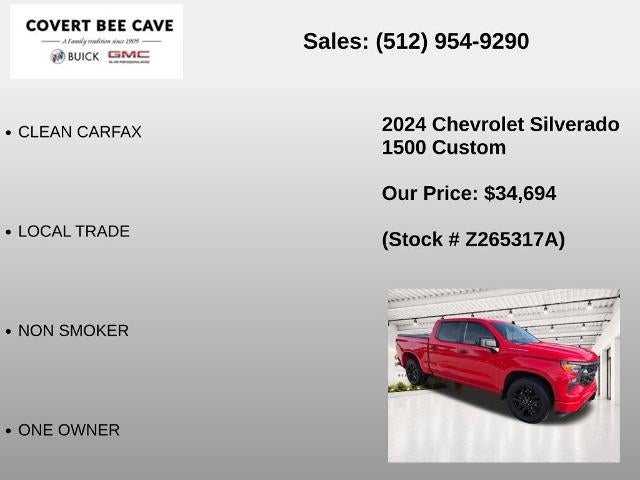2024 Chevrolet Silverado 1500 Crew Cab Short Box 2-Wheel Drive Custom