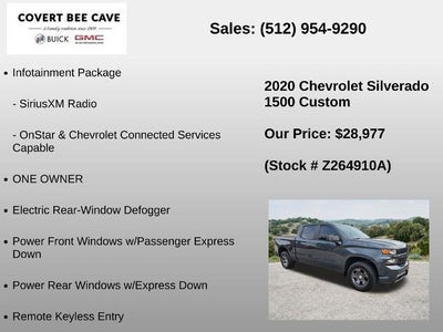 2020 Chevrolet Silverado 1500 Crew Cab Short Box 2-Wheel Drive Custom