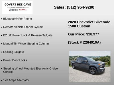 2020 Chevrolet Silverado 1500 Crew Cab Short Box 2-Wheel Drive Custom
