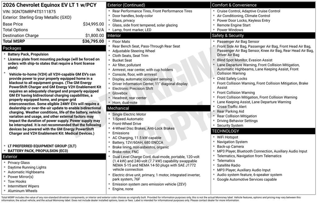 2026 Chevrolet Equinox EV LT