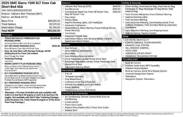 2025 GMC Sierra 1500 Crew Cab Short Box 4-Wheel Drive SLT