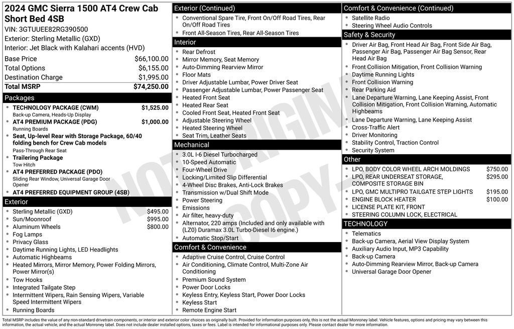 2024 GMC Sierra 1500 AT4