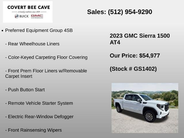 2023 GMC Sierra 1500 Crew Cab Short Box 4-Wheel Drive AT4