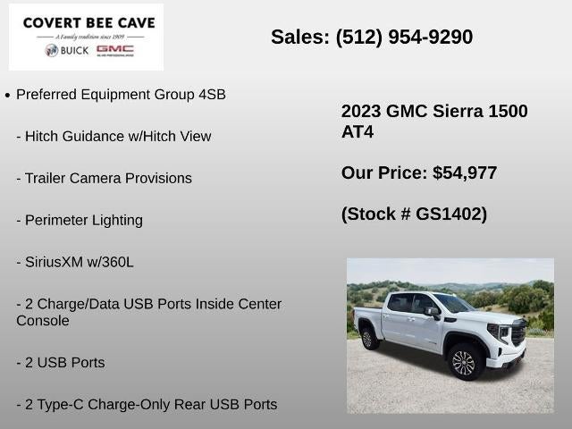 2023 GMC Sierra 1500 Crew Cab Short Box 4-Wheel Drive AT4