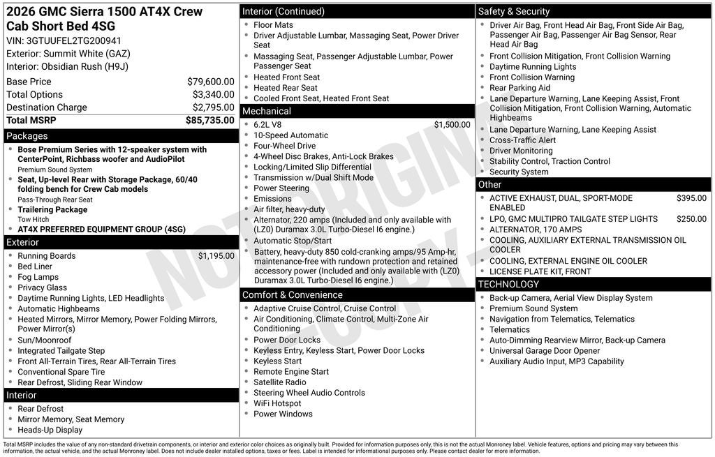 2026 GMC Sierra 1500 AT4X AEV