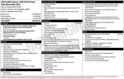 2024 GMC Sierra 1500 Crew Cab Short Box 4-Wheel Drive AT4X