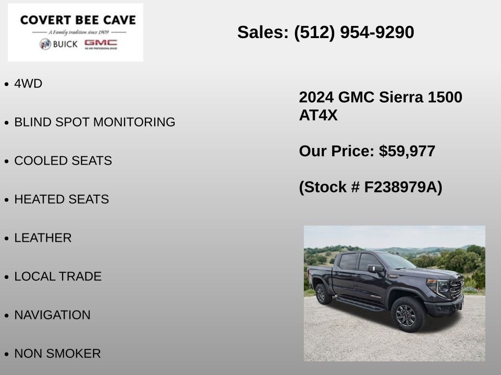 2024 GMC Sierra 1500 Crew Cab Short Box 4-Wheel Drive AT4X