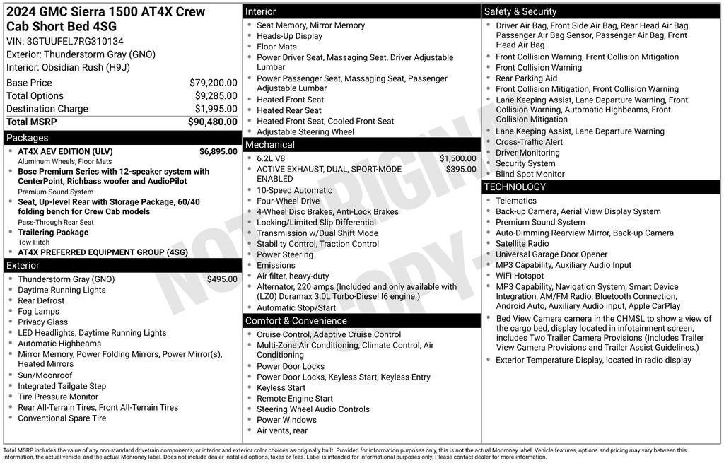 2024 GMC Sierra 1500 AT4X AEV