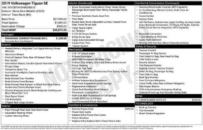 2019 Volkswagen Tiguan 2.0T SE 4MOTION