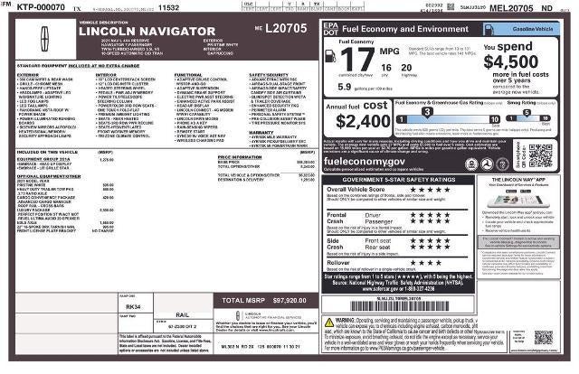 2021 Lincoln Navigator L Reserve 4x4