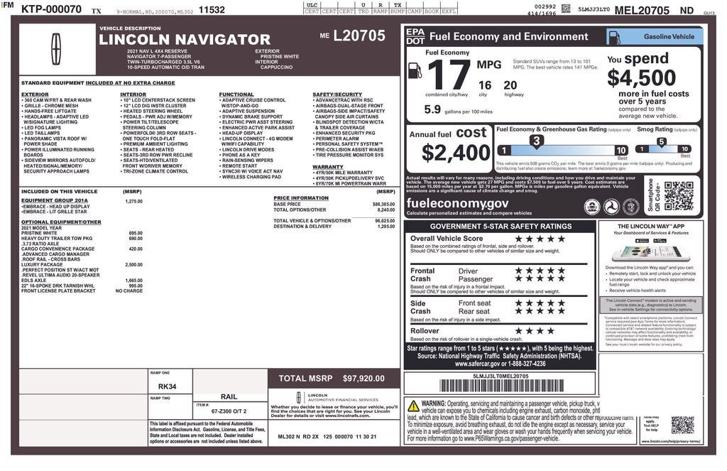 2021 Lincoln Navigator L Reserve