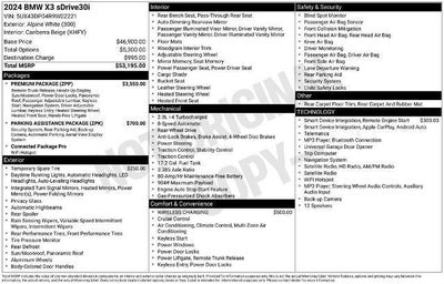2024 BMW X3 sDrive30i Sports Activity Vehicle