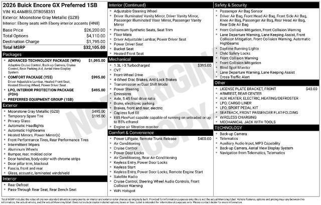 2026 Buick Encore GX Preferred FWD