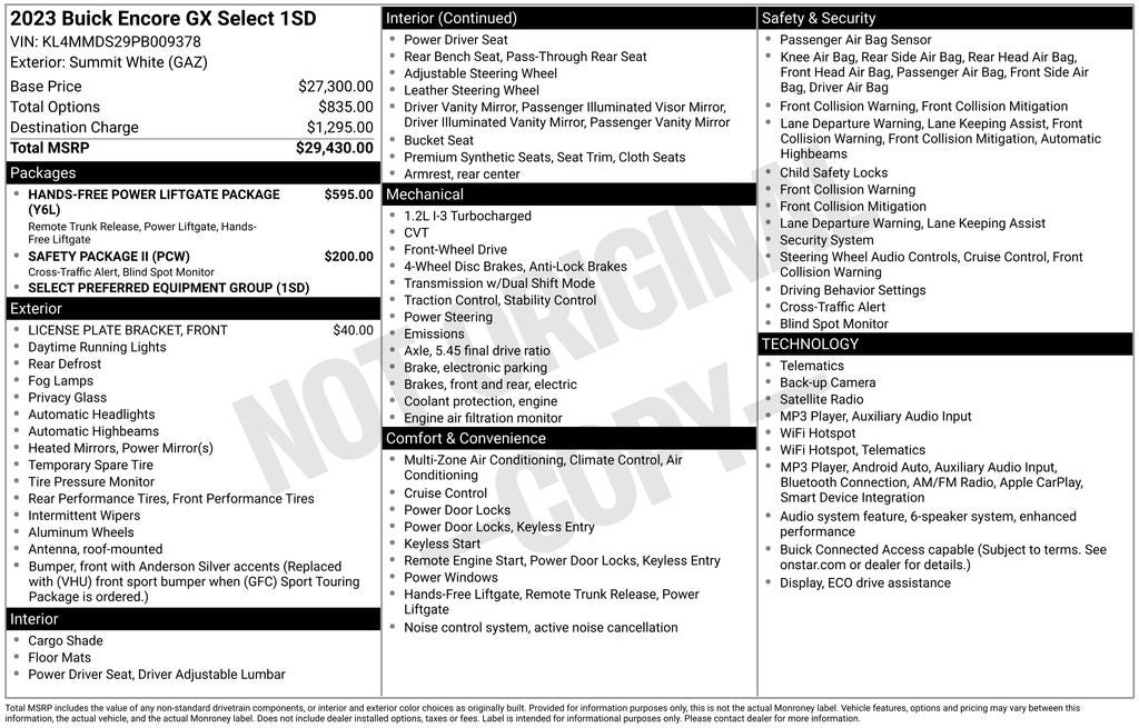 2023 Buick Encore GX Select FWD