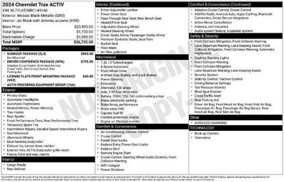 2024 Chevrolet Trax FWD 4dr ACTIV