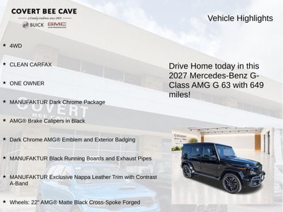 2027 Mercedes-Benz G-Class G 63 AMG® 4MATIC®